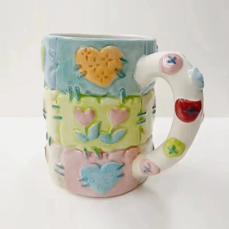 Patchwork Color Ceramic Cup - Kimi