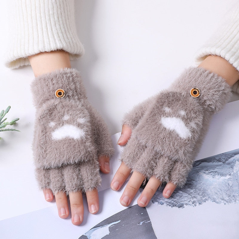 Paw Print Mittens - Cupcake