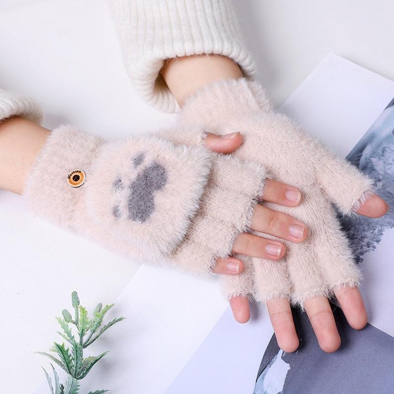 Paw Print Mittens - Cupcake