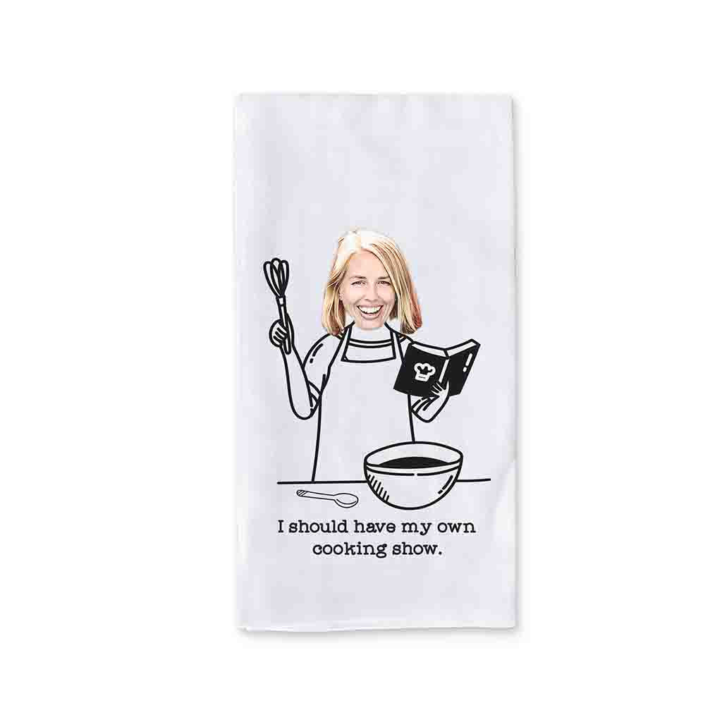 Personalized Kitchen Towels for a Wannabe Cooking Show Host