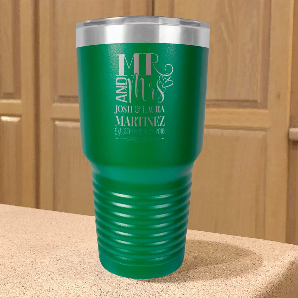 Personalized Stainless Steel Tumbler Mr. And Mrs Couple