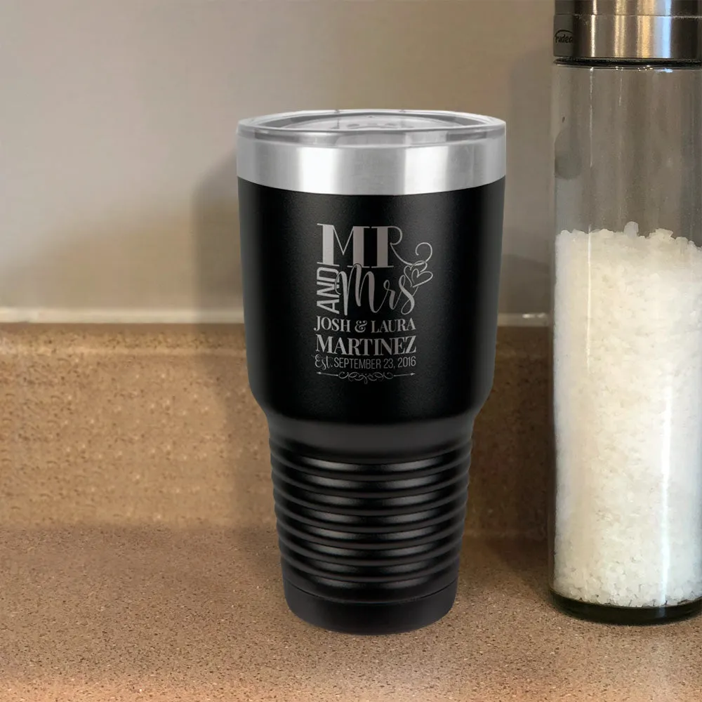 Personalized Stainless Steel Tumbler Mr. And Mrs Couple