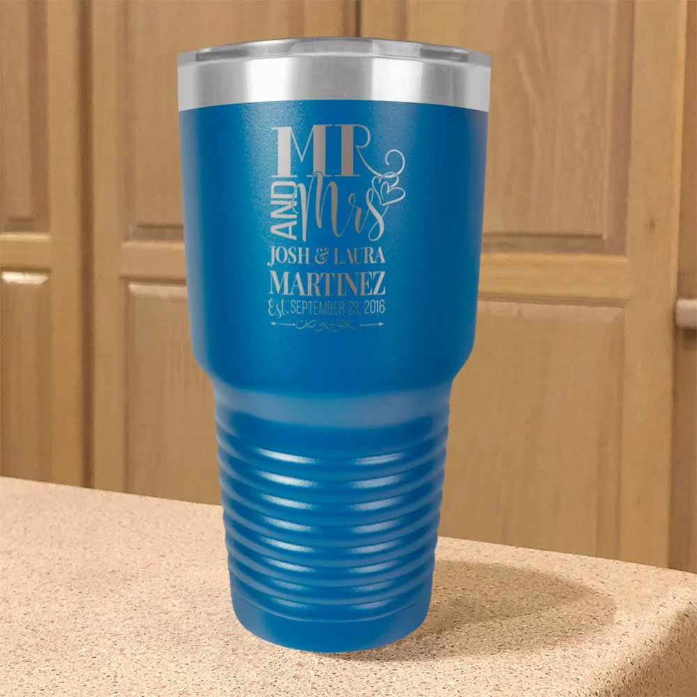 Personalized Stainless Steel Tumbler Mr. And Mrs Couple