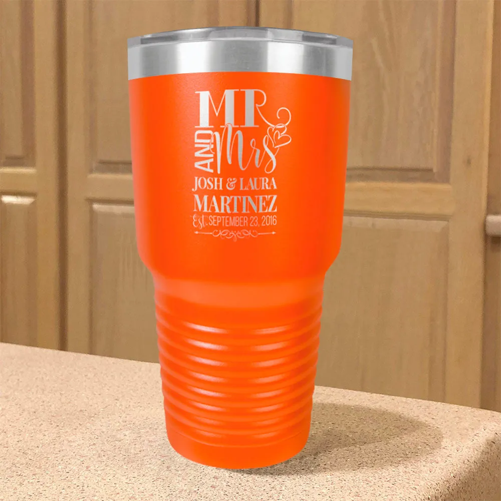 Personalized Stainless Steel Tumbler Mr. And Mrs Couple