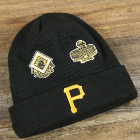 Pittsburgh Pirates All Over World Series Side Patch 5x Champion Knit Cuff Beanie | New Era, Black