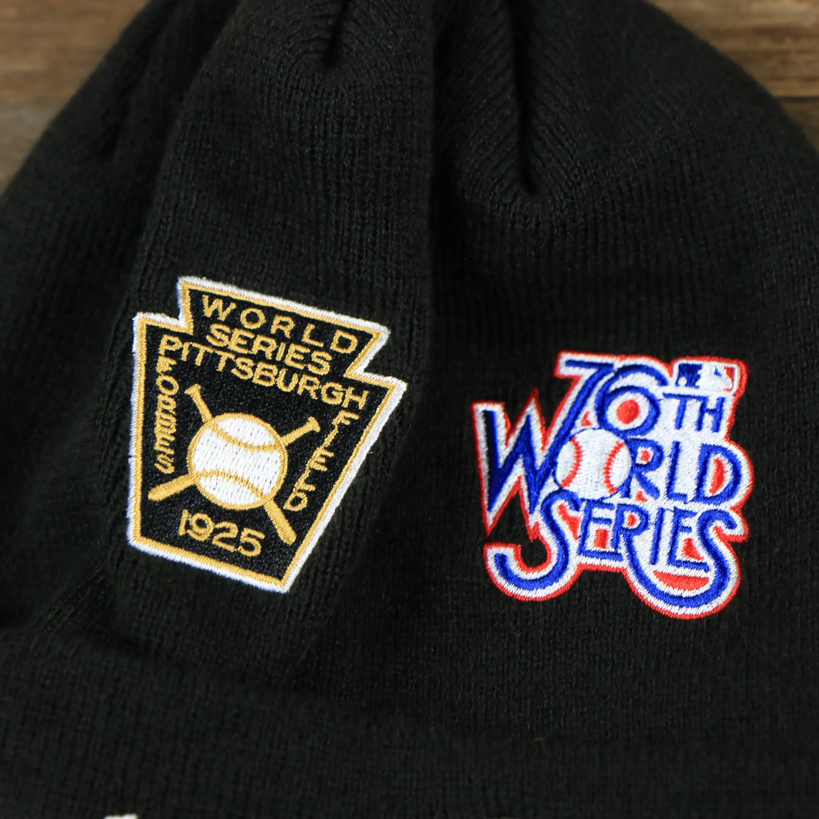 Pittsburgh Pirates All Over World Series Side Patch 5x Champion Knit Cuff Beanie | New Era, Black