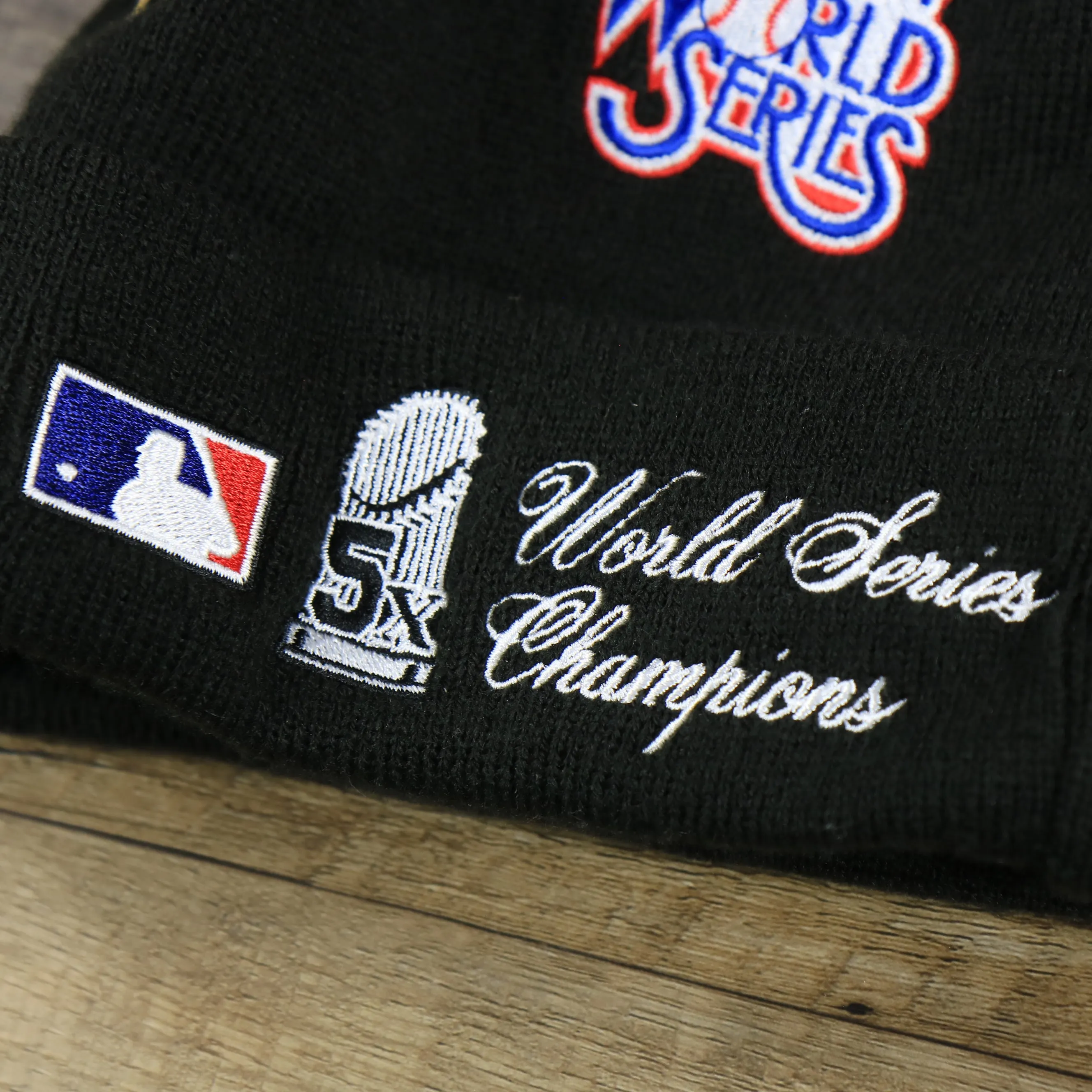 Pittsburgh Pirates All Over World Series Side Patch 5x Champion Knit Cuff Beanie | New Era, Black