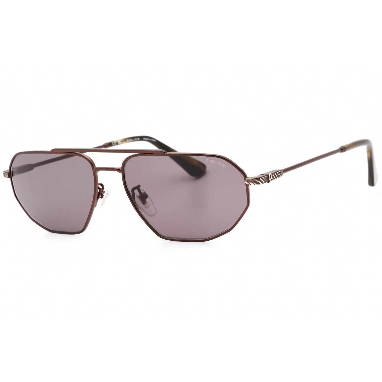 Police SPLF66M Sunglasses Semi Matte Brown / Grey