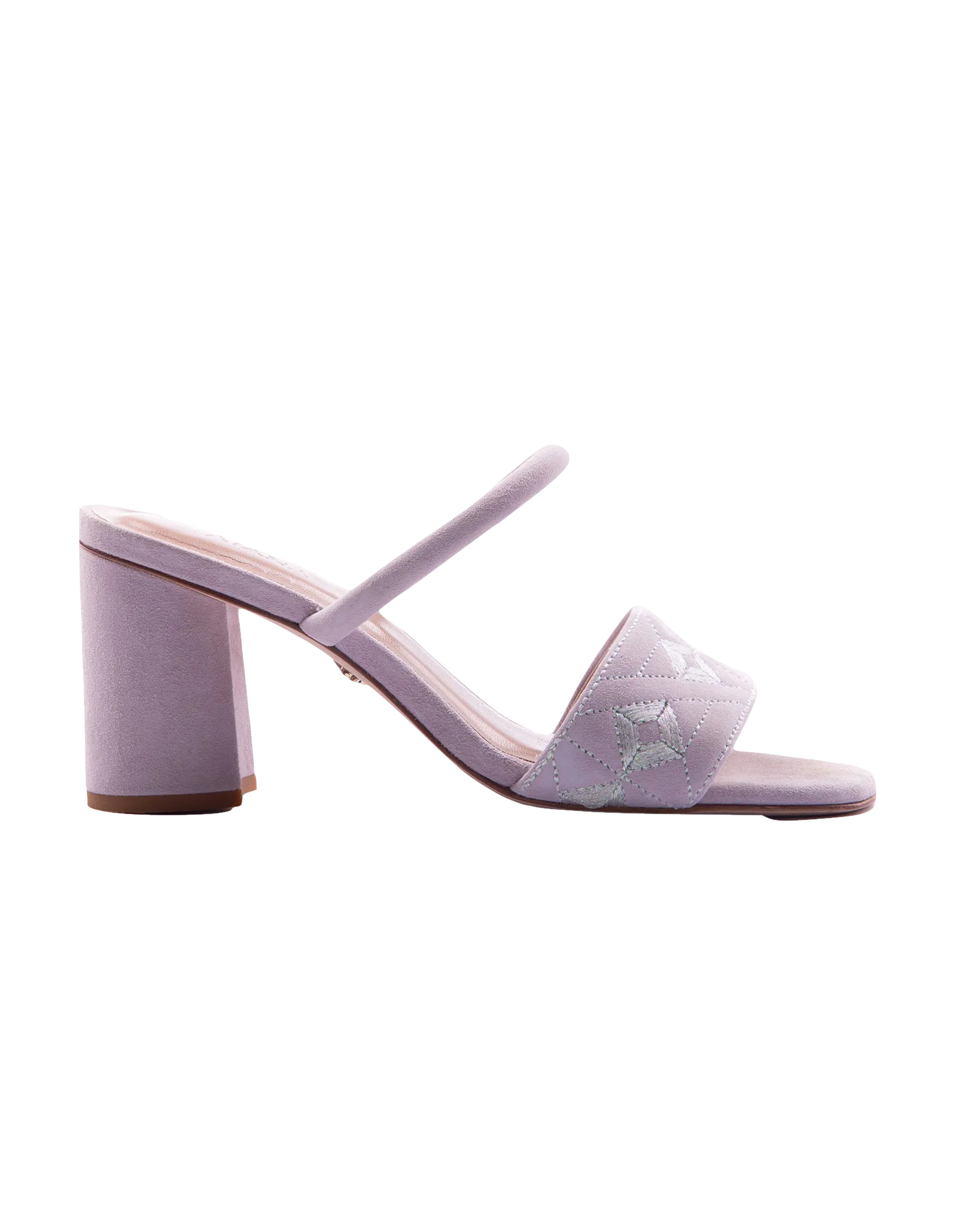 Quilted Diamond Mule 75 Ghost White