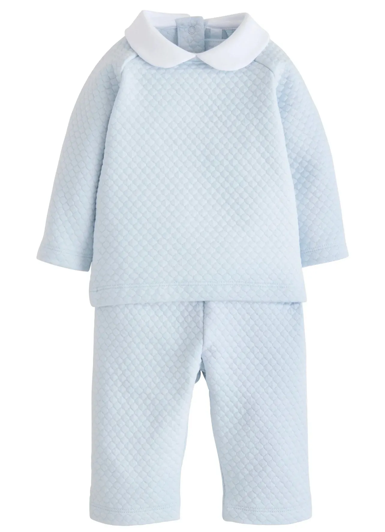 Quilted Pant Set - Light Blue