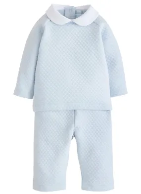 Quilted Pant Set - Light Blue