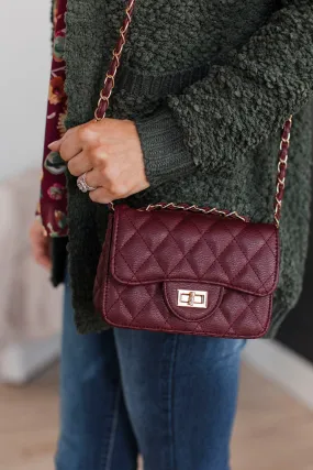 Ready To Wow Crossbody Purse- Burgundy