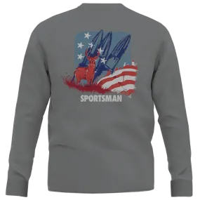 Red Whitetail & Blue Long Sleeve Shirt