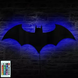 Remote Control Batman 3D RGB Multicolor USB LED Shadow Wall Lamp