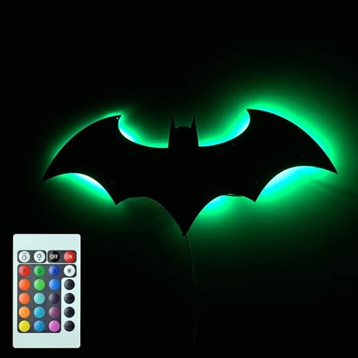 Remote Control Batman 3D RGB Multicolor USB LED Shadow Wall Lamp