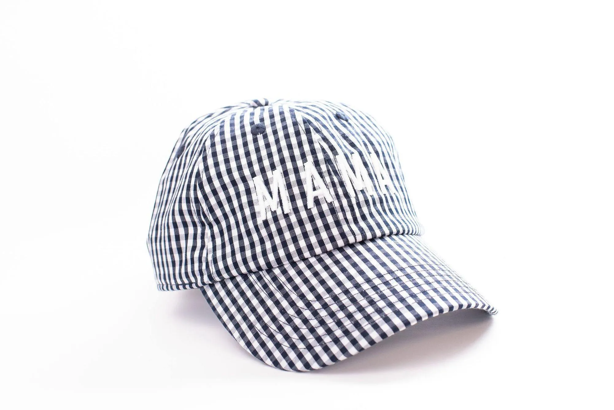 Rey to Z Baseball Hat - Mama in Blue Gingham