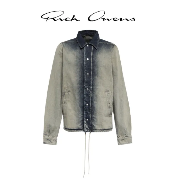 RICK OWENS  |Denim Street Style Long Sleeves Plain Designers Shirts