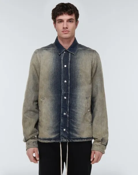 RICK OWENS  |Denim Street Style Long Sleeves Plain Designers Shirts