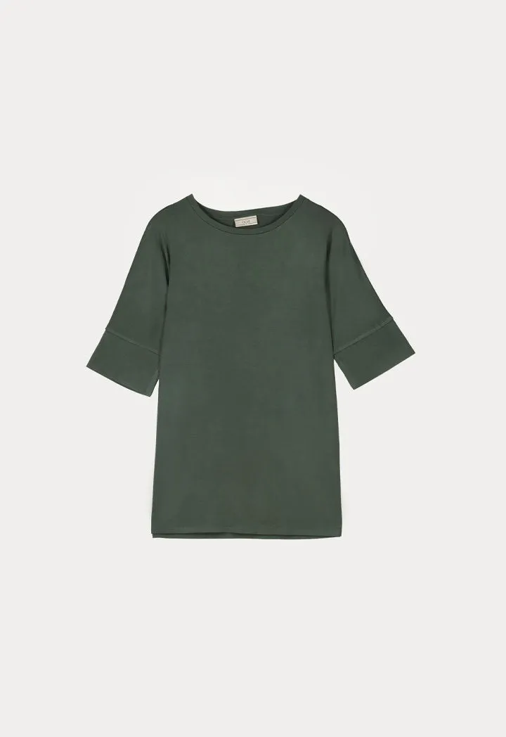 Round Neck Solid Basic Top