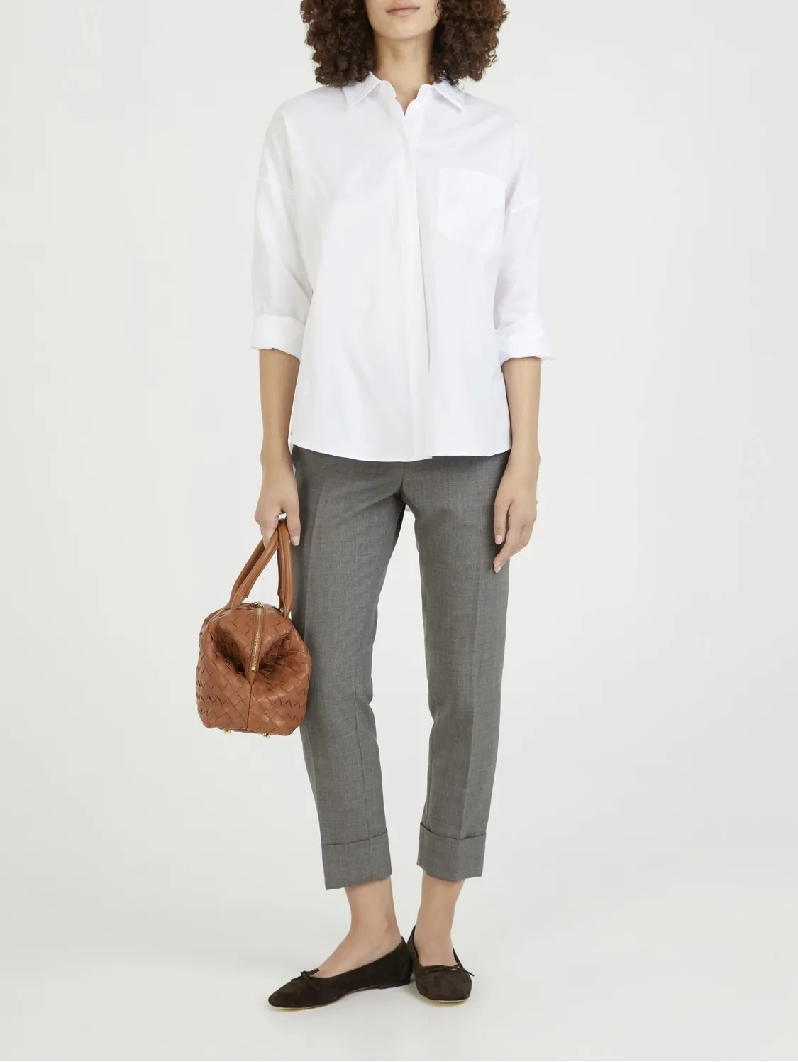 S Max Mara  |Casual Style Long Sleeves Plain Cotton Office Style