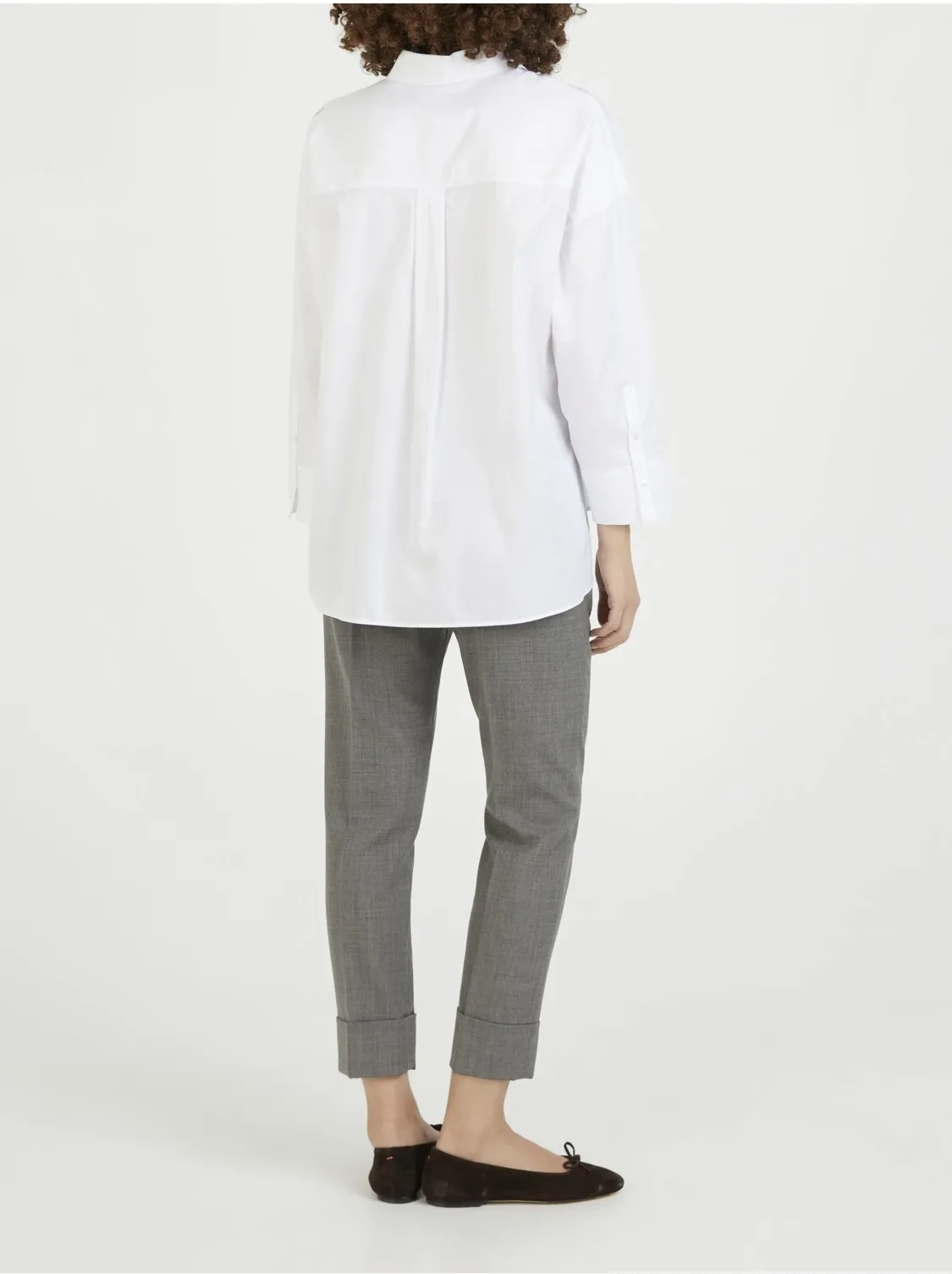 S Max Mara  |Casual Style Long Sleeves Plain Cotton Office Style