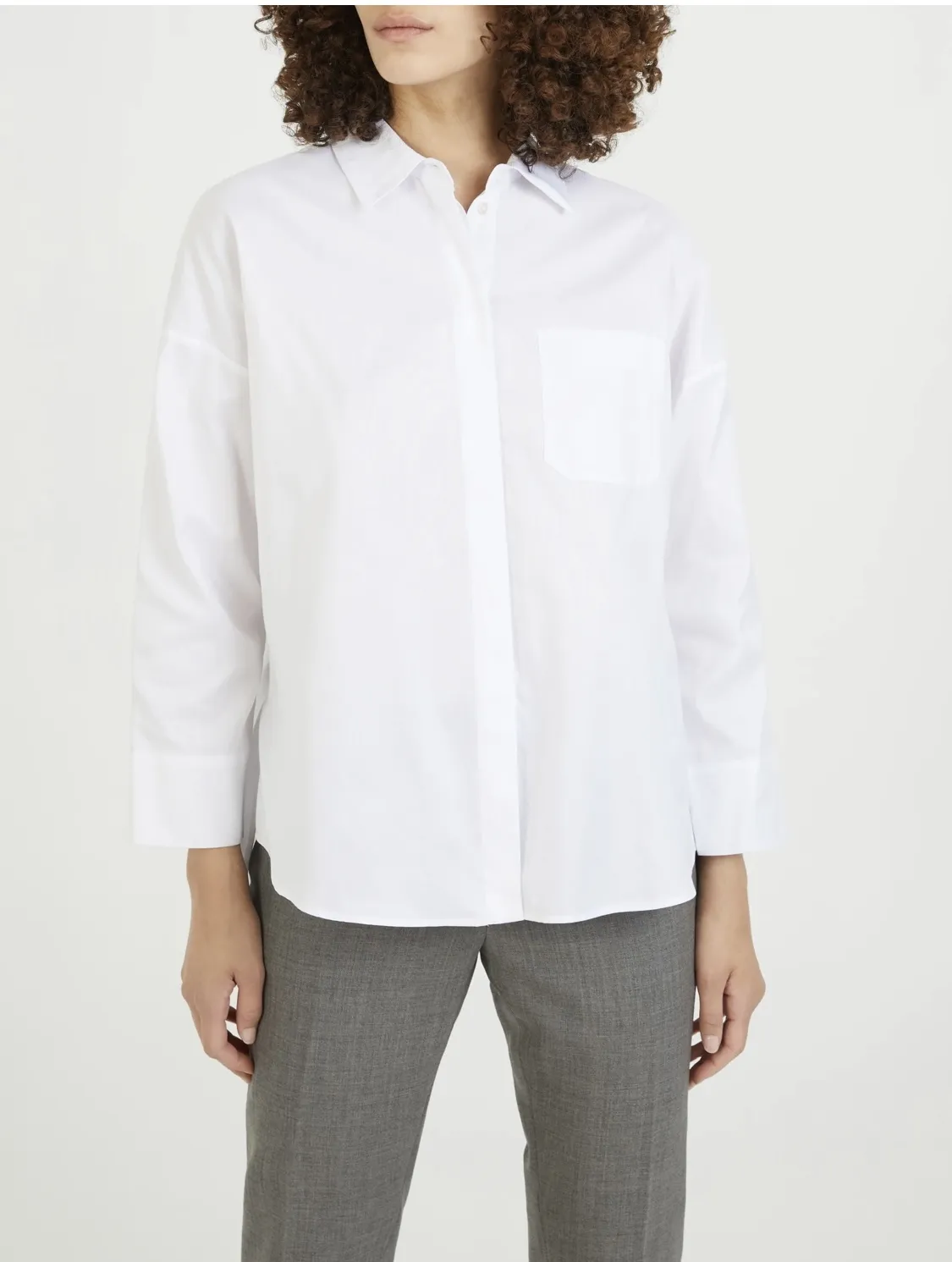 S Max Mara  |Casual Style Long Sleeves Plain Cotton Office Style