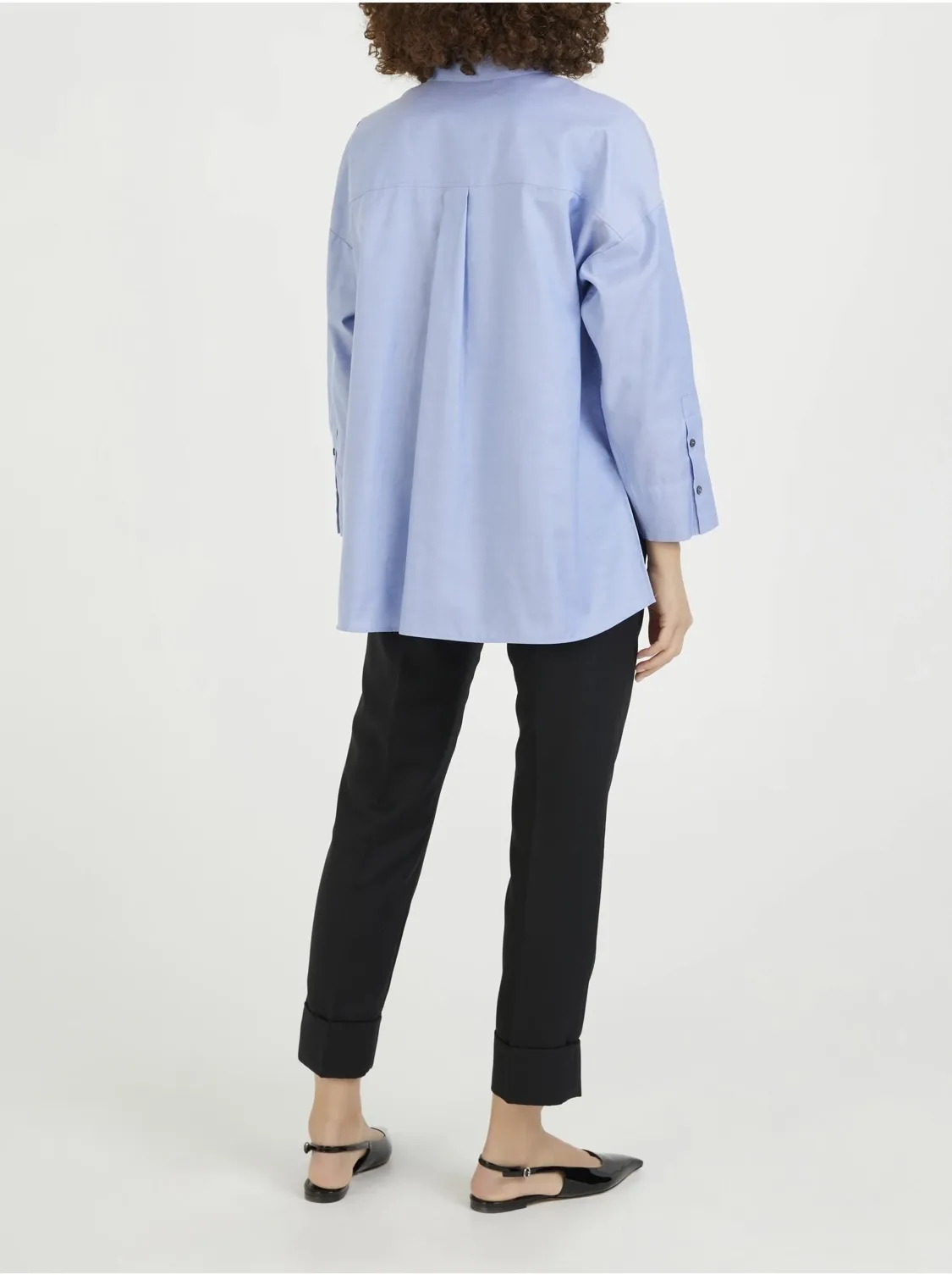 S Max Mara  |Casual Style Long Sleeves Plain Cotton Office Style