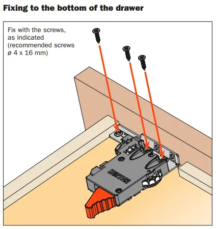 Salice F70 Fixing Clips