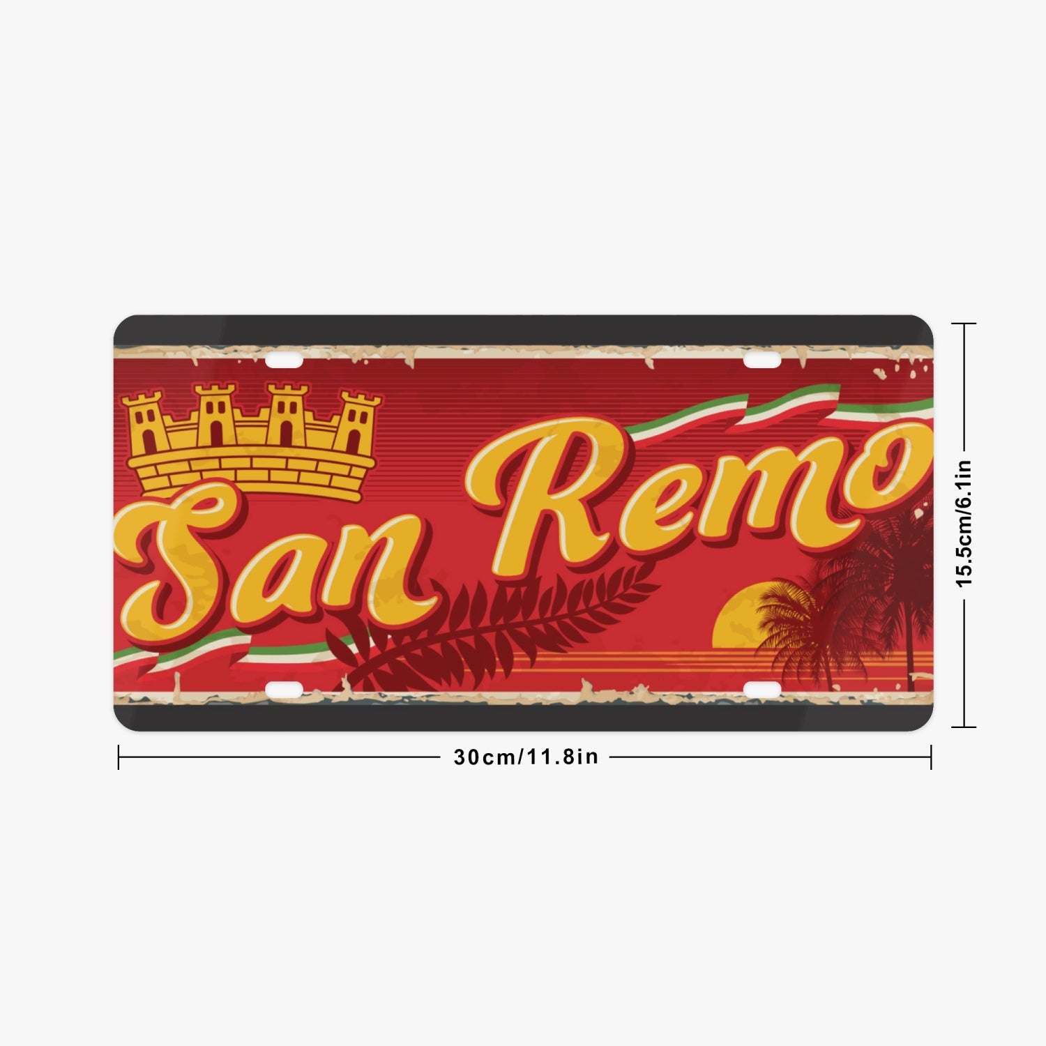 San Remo License Plate Italian Style