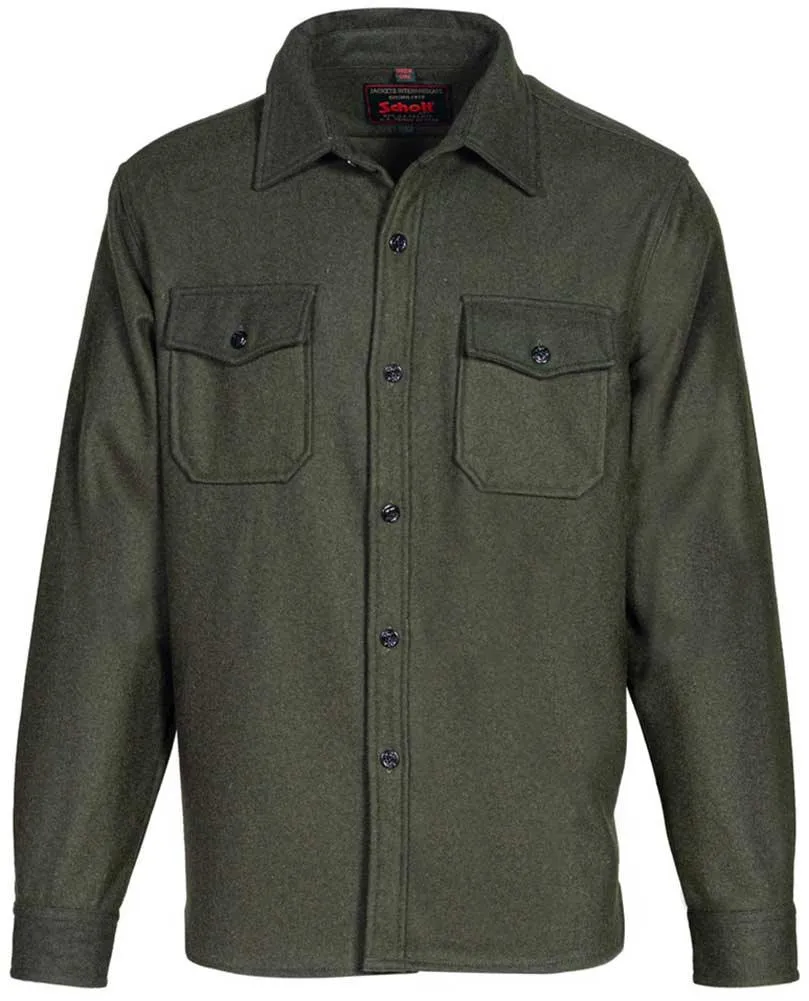 Schott NYC Mens Wool Naval CPO Shirt Jacket