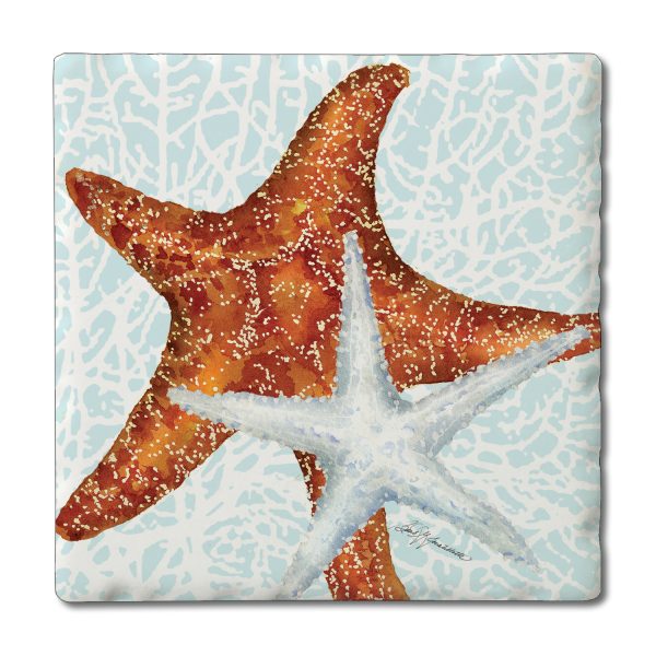 Seas the Day Starfish Coaster Set