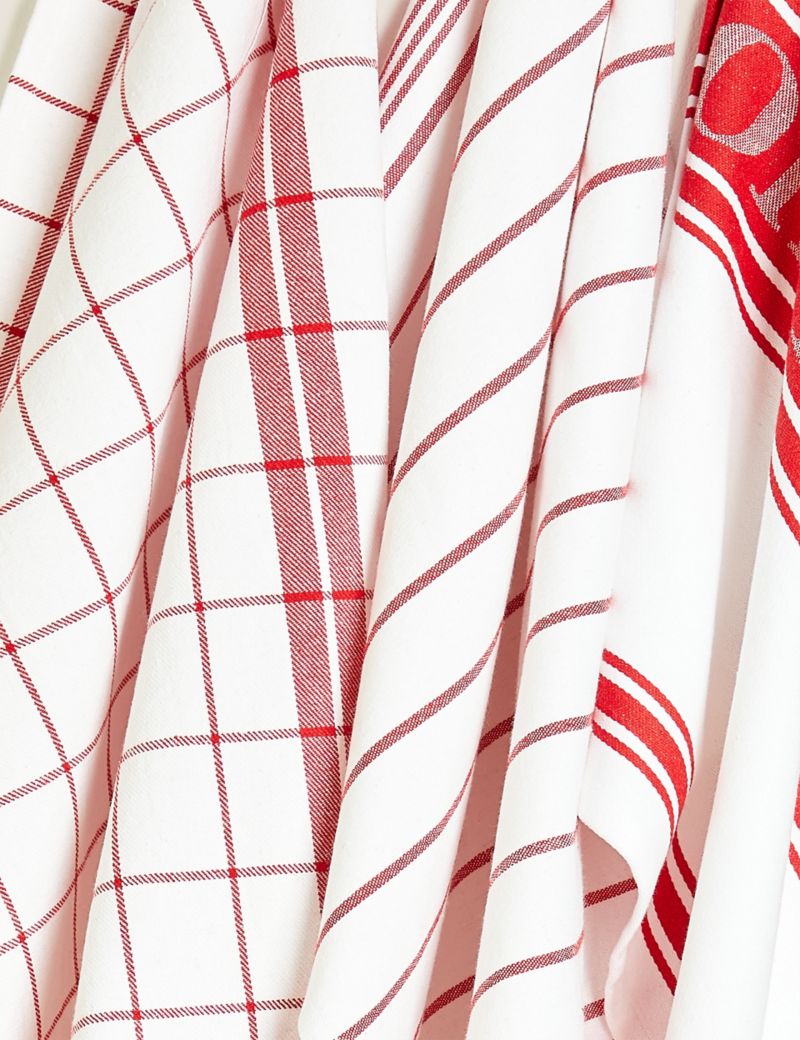 Set of 3 Cotton Rich Striped Tea Towels