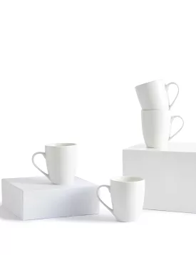 Set of 4 Porcelain Mugs