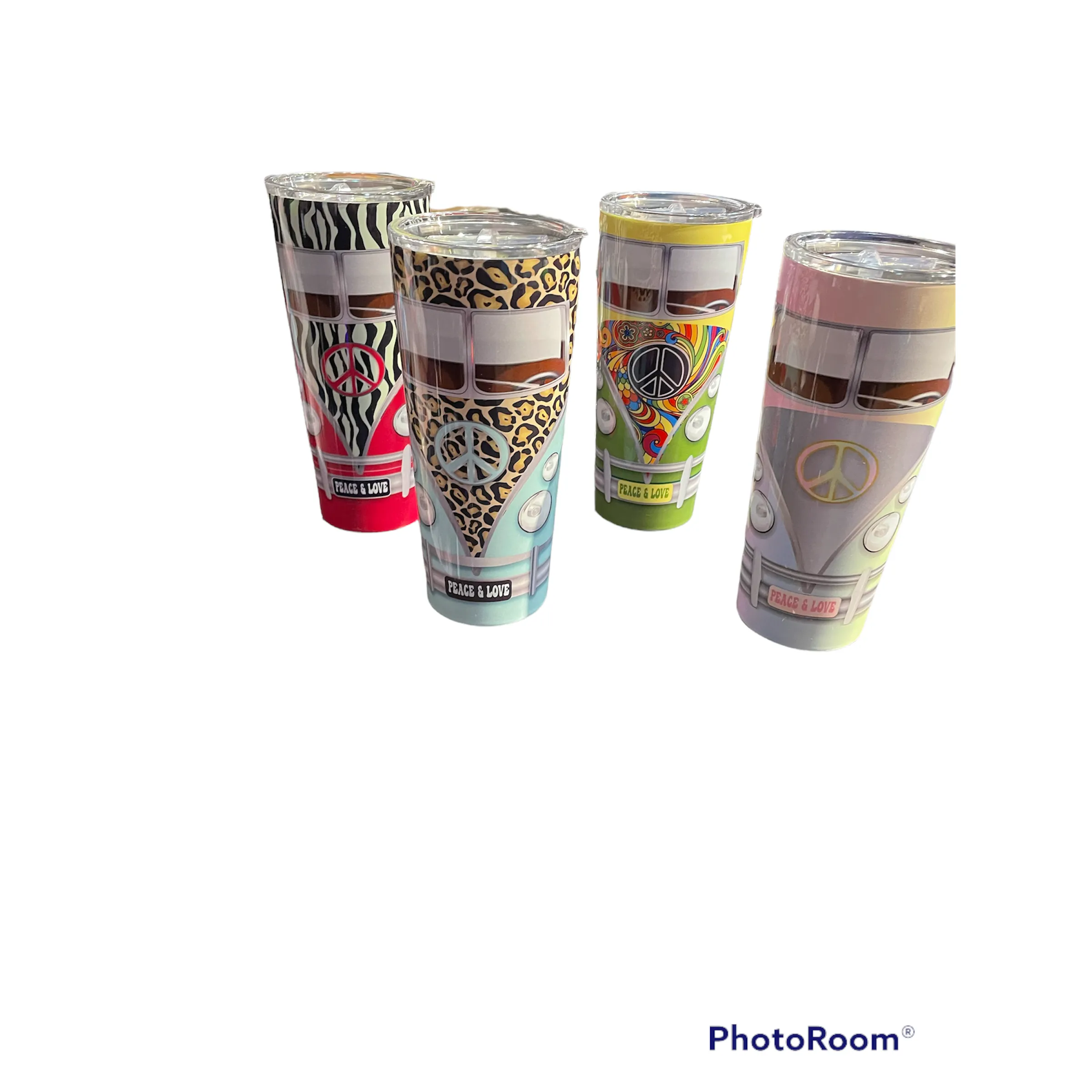 Siesta 24oz insulated Hippie Van Cups (4 designs)