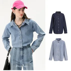 Since Then  |Casual Style Long Sleeves Plain Shirts & Blouses