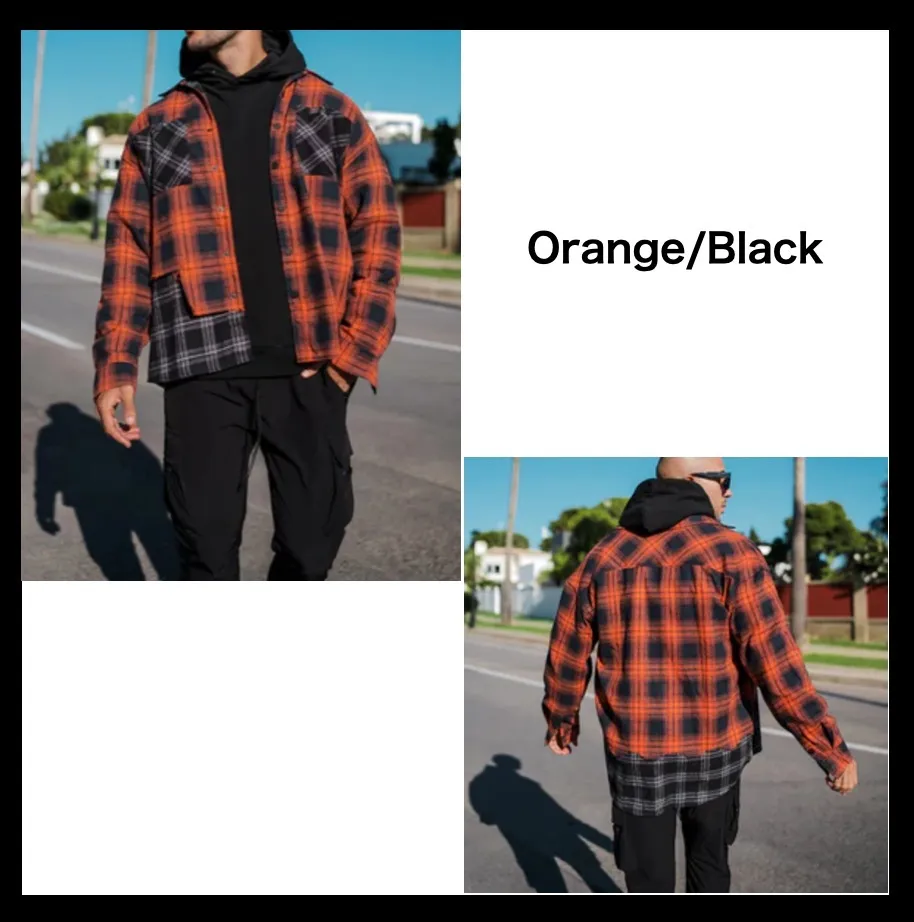 SINNERS ATTIRE  |Other Plaid Patterns Street Style Long Sleeves Cotton