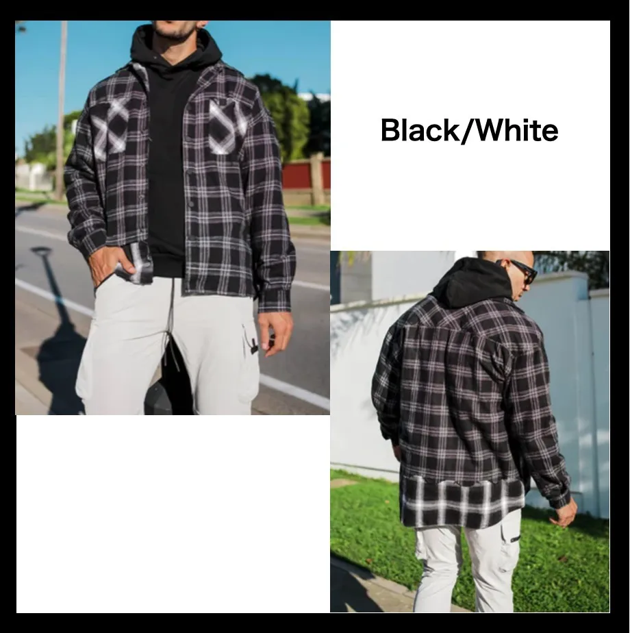 SINNERS ATTIRE  |Other Plaid Patterns Street Style Long Sleeves Cotton