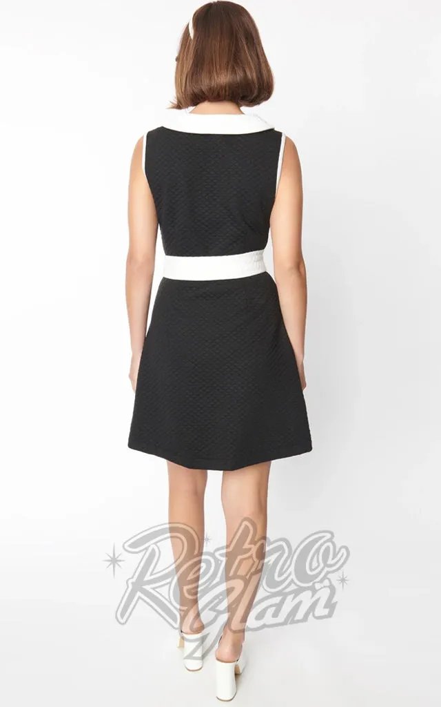 Smak Parlour Black & White Quilted Mini Dress