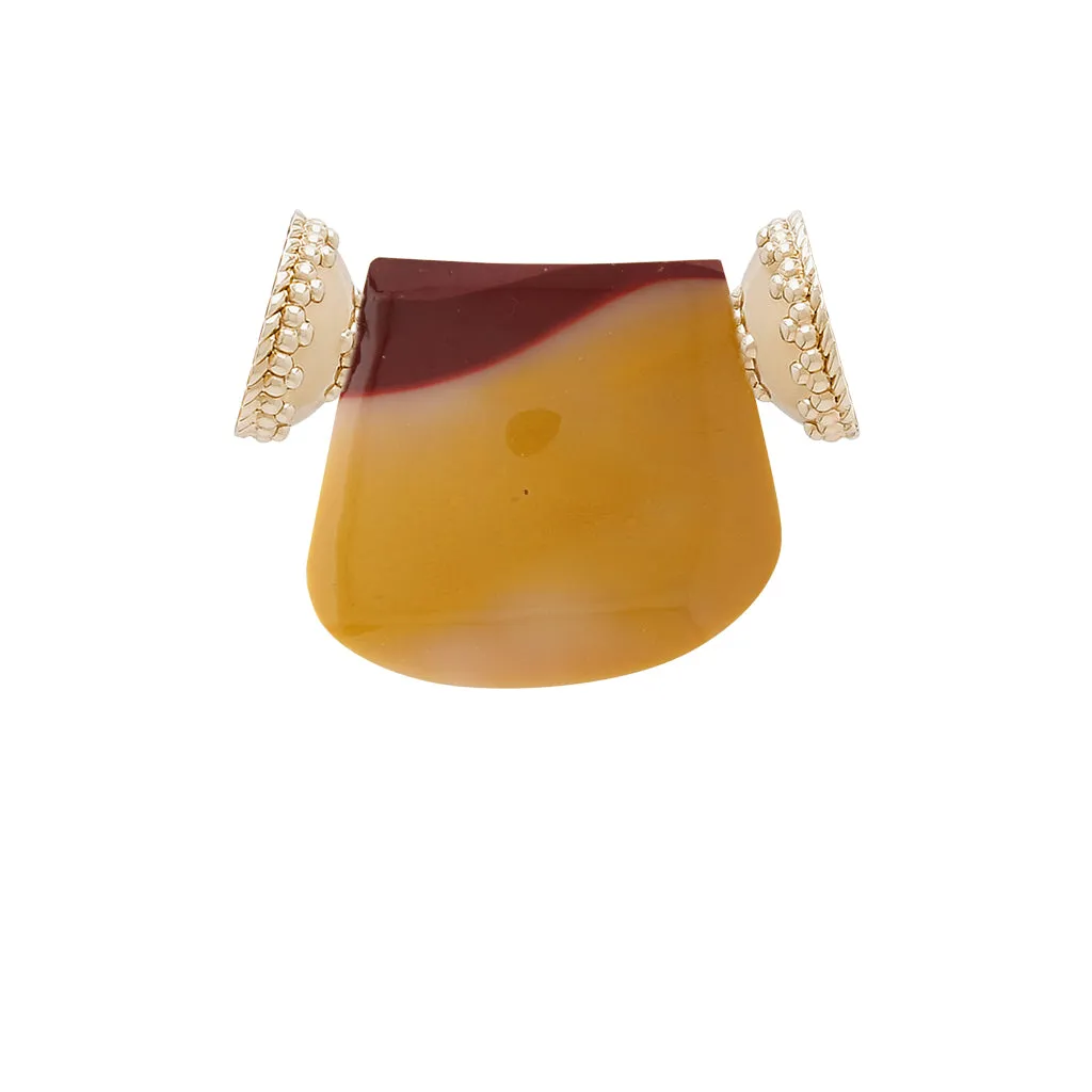 Small Mookaite Jasper Shield Centerpiece