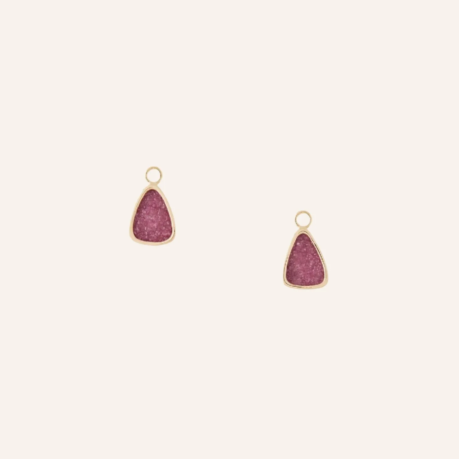 Small Pink Cobaltoan Calcite Druzy Earring Drops