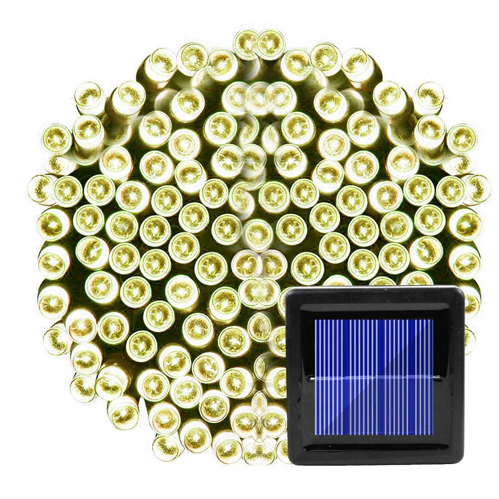 Solar Powered String 200/100 LED Waterproof Lights For Outdoor