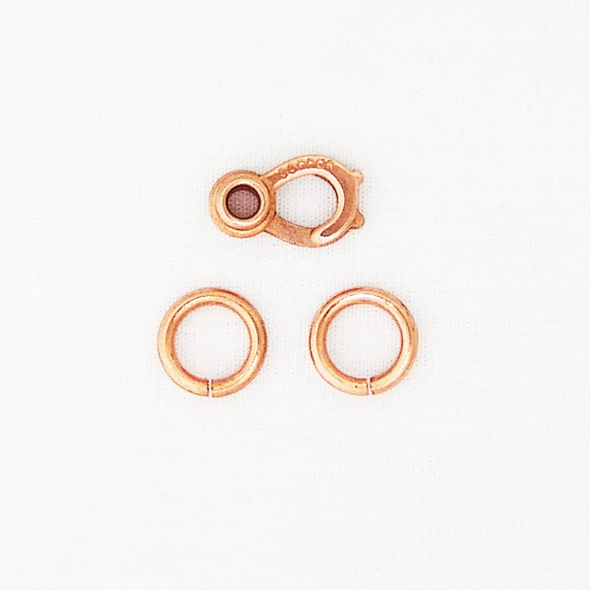 Solid Copper 16mm Sister Hook Clasp Kit with Jump Rings JSCSH1 Heavy Duty Copper Clasp Jewelry Repair