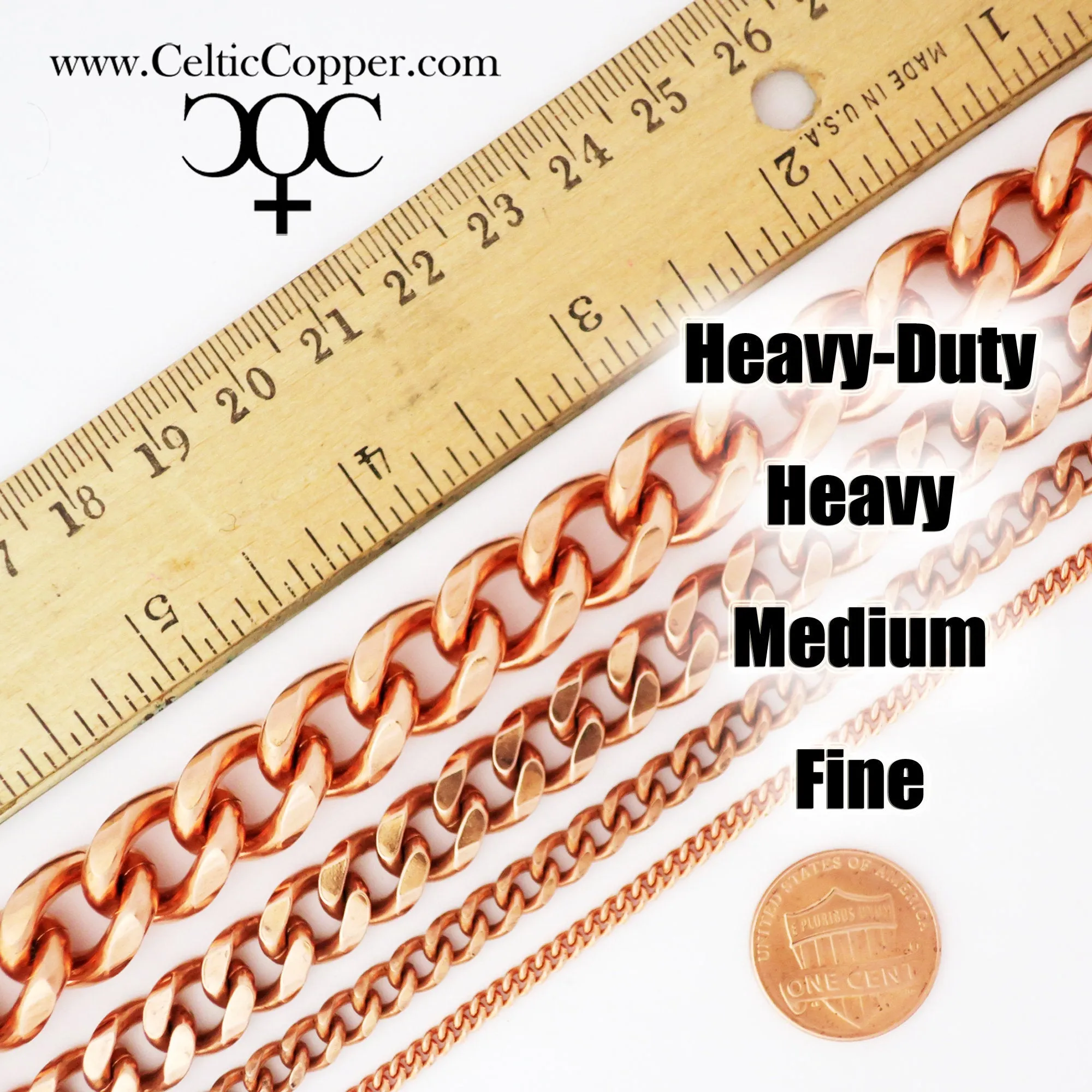 Solid Copper Necklace Chain Heavy Duty Cuban Curb Chain Necklace NC79 Extra Heavy 13mm Copper Curb Chain Necklace 18 Inch Chain