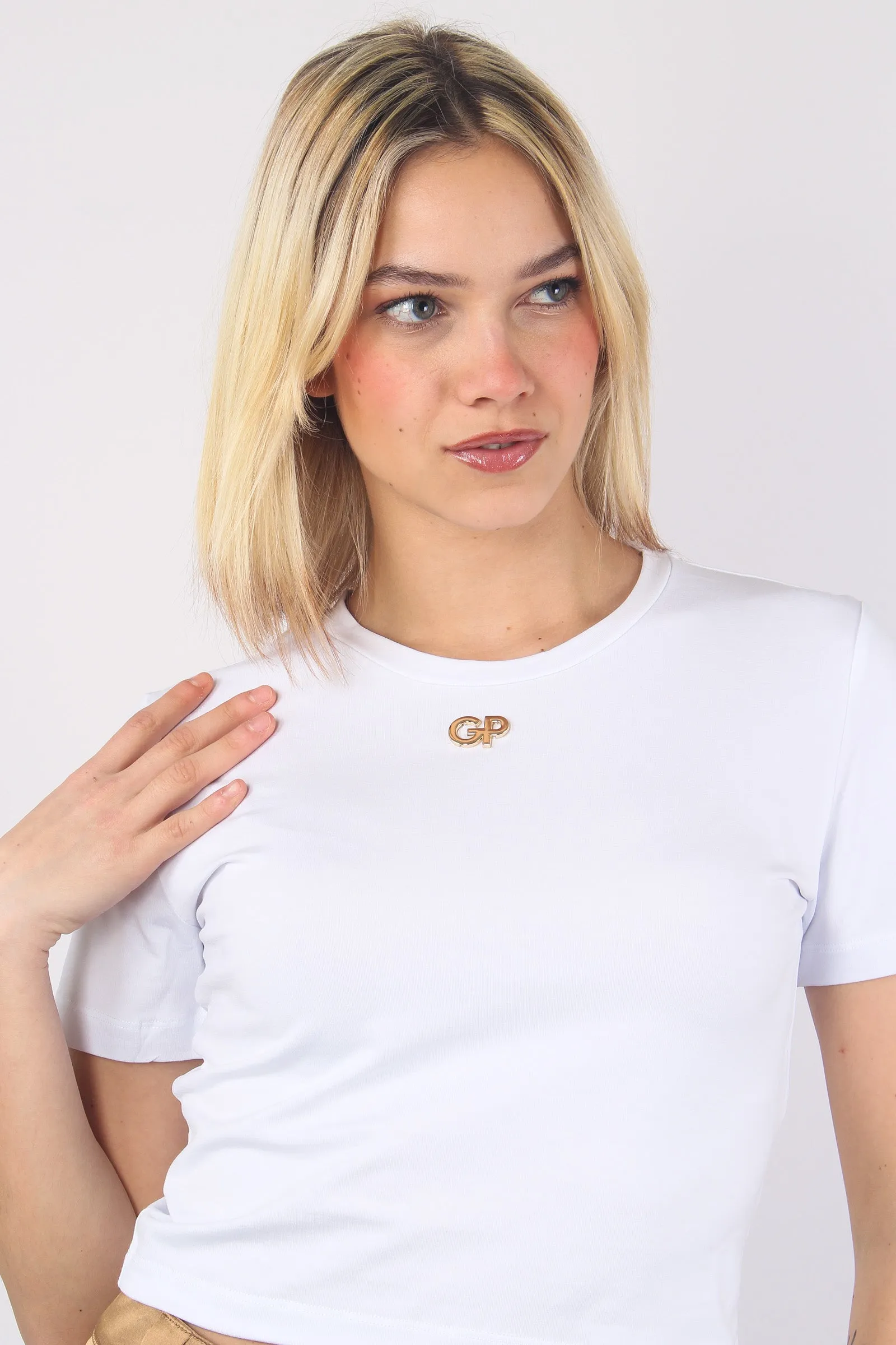 T-shirt Cropped Gp Bianco