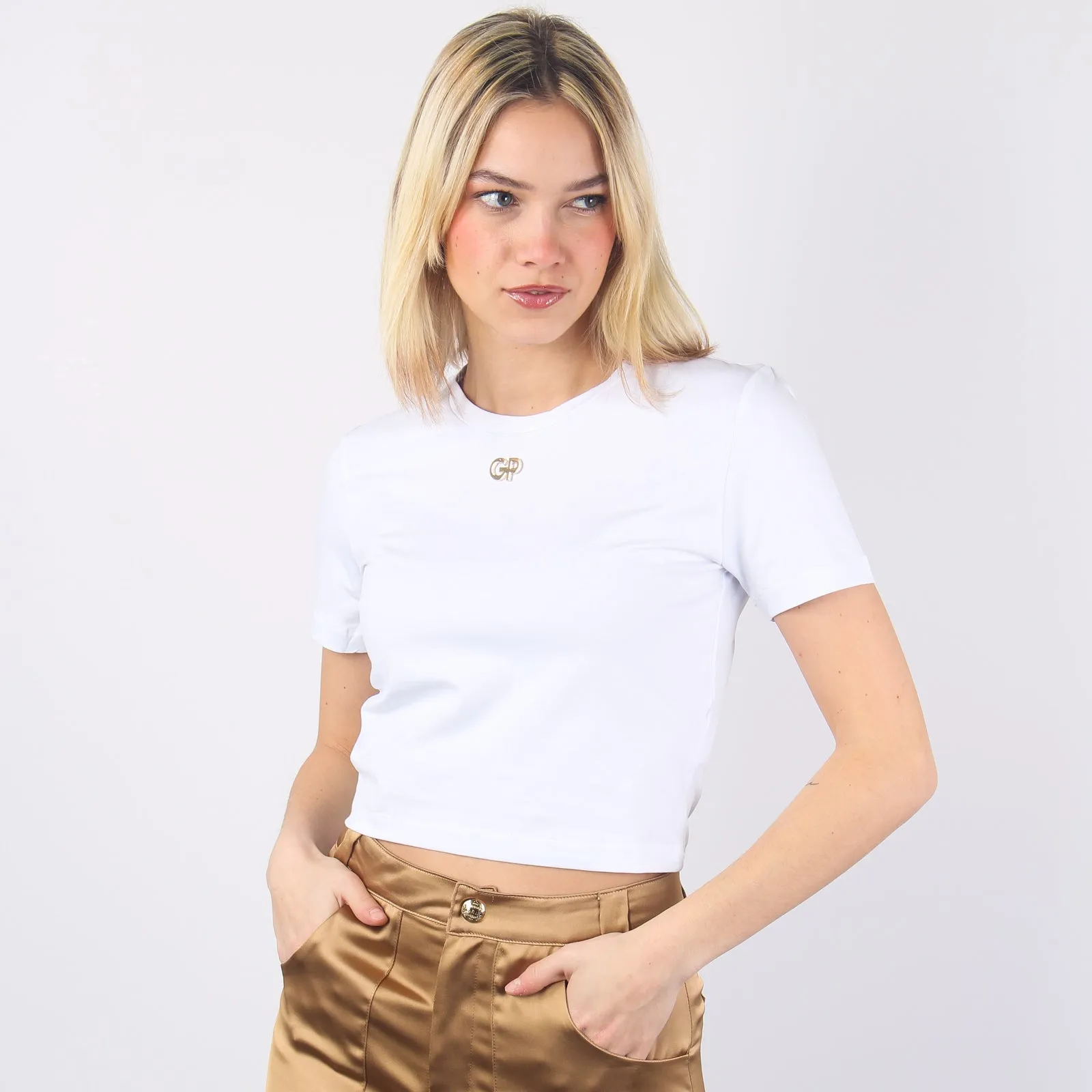 T-shirt Cropped Gp Bianco