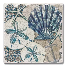 Tide Pool Shells Coaster Set