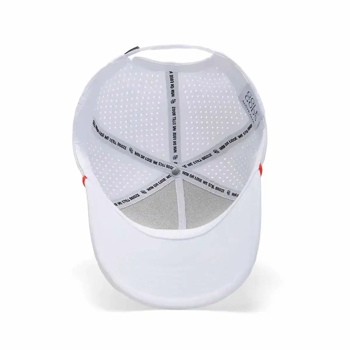 TOUR PRO Bushwood Members Golf Hat in White with Curved Brim