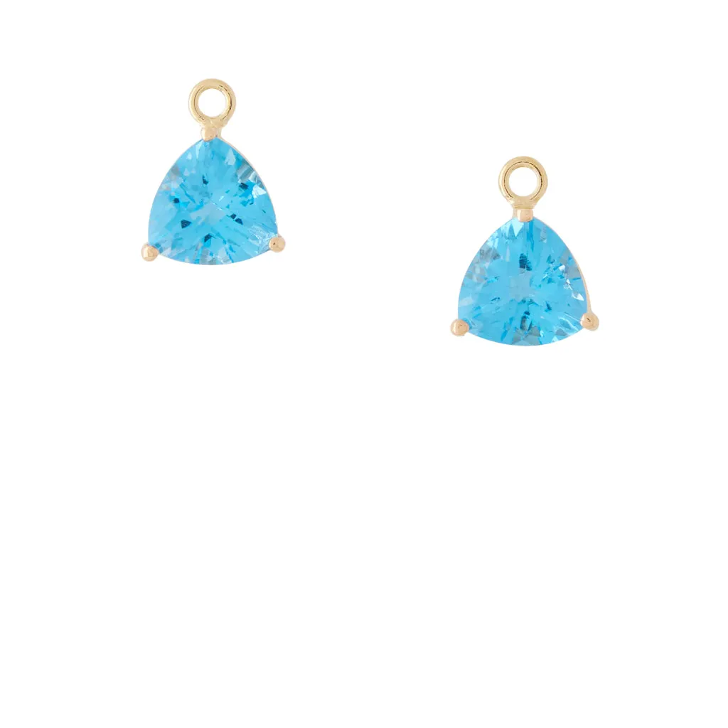 Trillion Cut Blue Topaz Drops