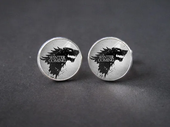 Winter is Coming Stark Cufflinks: Game of Thrones