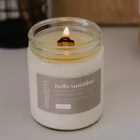 Wood Wick Jar Candle 8 oz - Hello Sunshine